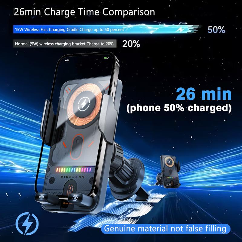 Best-Selling 2-in-1 Car Phone Holder + Wireless Charger